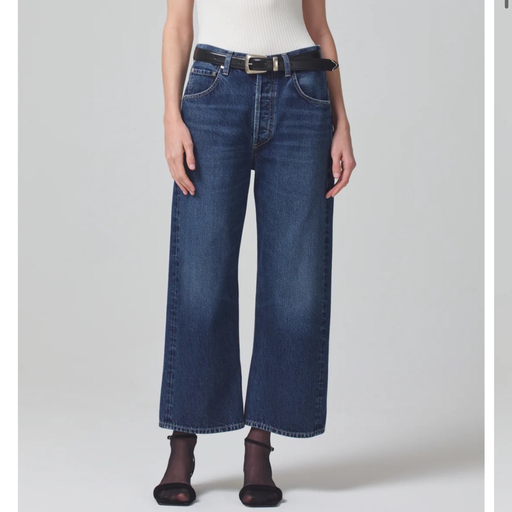 Citizens Of Humanity Dark Blue Wide-Leg Jeans